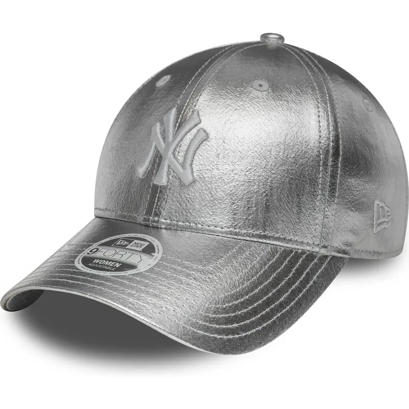 kapa-zaobljena-srebrna-podesiv-plateada-9forty-metallic-new-york-yankees-mlb-new-era
