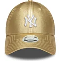 kapa-zaobljena-zlatna-podesiv-dorada-9forty-metallic-new-york-yankees-mlb-new-era