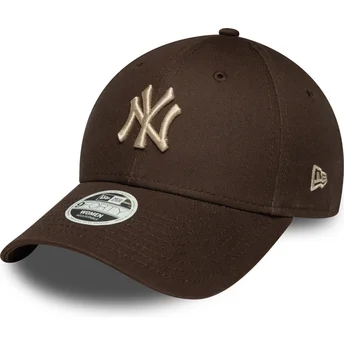 Cap zaobljena brown adjustable strap 9FORTY League Essential New York Yankees MLB New Era
