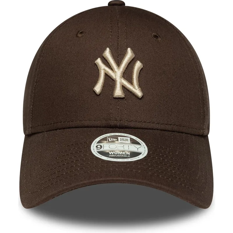 cap-zaobljena-brown-adjustable-strap-9forty-league-essential-new-york-yankees-mlb-new-era