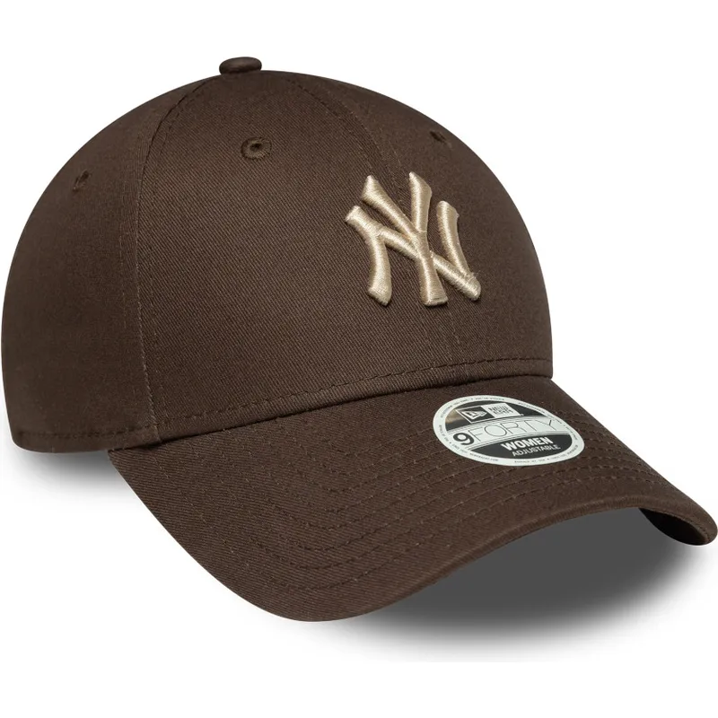cap-zaobljena-brown-adjustable-strap-9forty-league-essential-new-york-yankees-mlb-new-era