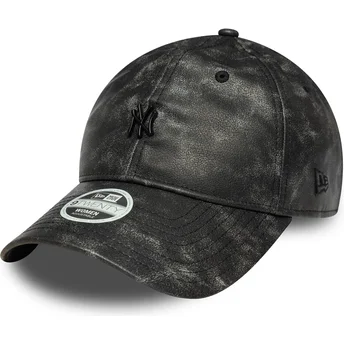 Kapa zaobljena crna podesiv 9TWENTY Worn PU New York Yankees MLB New Era