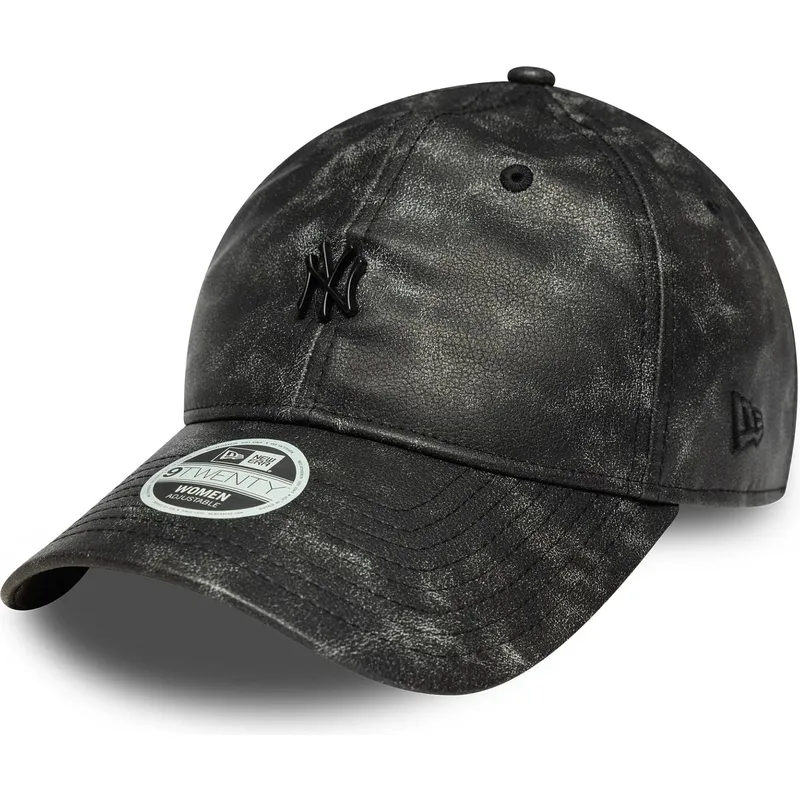 cap-zaobljena-black-adjustable-strap-9twenty-worn-pu-new-york-yankees-mlb-new-era