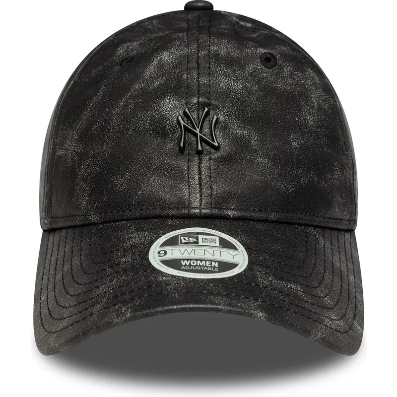 cap-zaobljena-black-adjustable-strap-9twenty-worn-pu-new-york-yankees-mlb-new-era