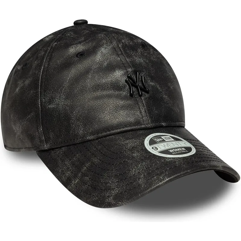 cap-zaobljena-black-adjustable-strap-9twenty-worn-pu-new-york-yankees-mlb-new-era
