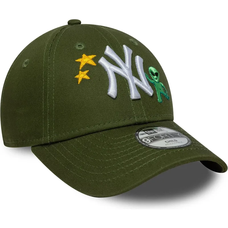 kapa-zaobljena-zelena-podesiv-za-djecu-9forty-space-icon-new-york-yankees-mlb-new-era