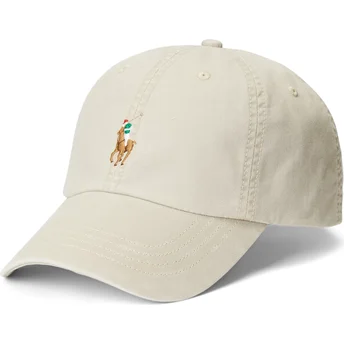 Kapa zaobljena bež podesiv Classic Sport Stretch Cotton Twill Polo Ralph Lauren