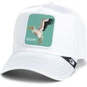 kape-zaobljena-bijela-snapback-goorin-bros-pelican-bird-escape-not-into-yoga-great-escape-the-farm-white-hat-the-farm-de-goorin-