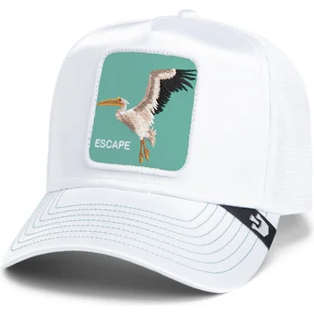 Cap zaobljena white snapback Goorin Bros. Pelican Bird Escape Not Into Yoga Great Escape The Farm White Hat The Farm de Goorin Bros.