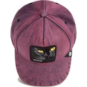 goorin-bros-curved-brim-cat-menace-rail-bird-the-showdown-the-farm-red-denim-snapback-cap