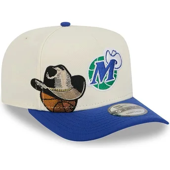 Kapa zaobljena plava snapback 9FIFTY A Frame Precurved Hardwood Classics Dallas Mavericks NBA New Era