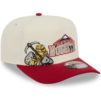 Kapa zaobljena crvena snapback 9FIFTY A Frame Precurved Hardwood Classics Denver Nuggets NBA New Era