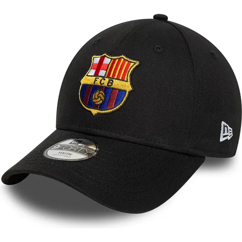 kapa-zaobljena-crna-snapback-za-djecu-9forty-ajustable-fc-barcelona-laliga-new-era