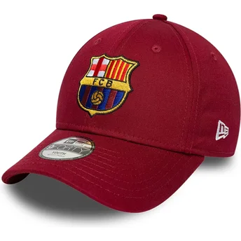 Cap zaobljena red snapback za djecu 9FORTY ajustable FC Barcelona LALIGA New Era