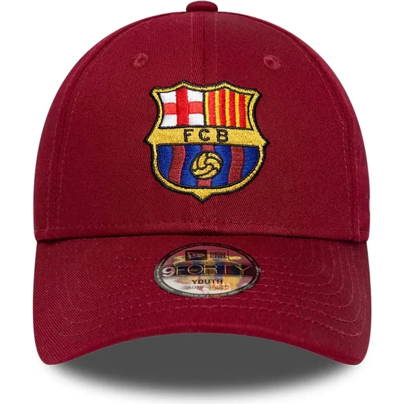 cap-zaobljena-red-snapback-za-djecu-9forty-ajustable-fc-barcelona-laliga-new-era