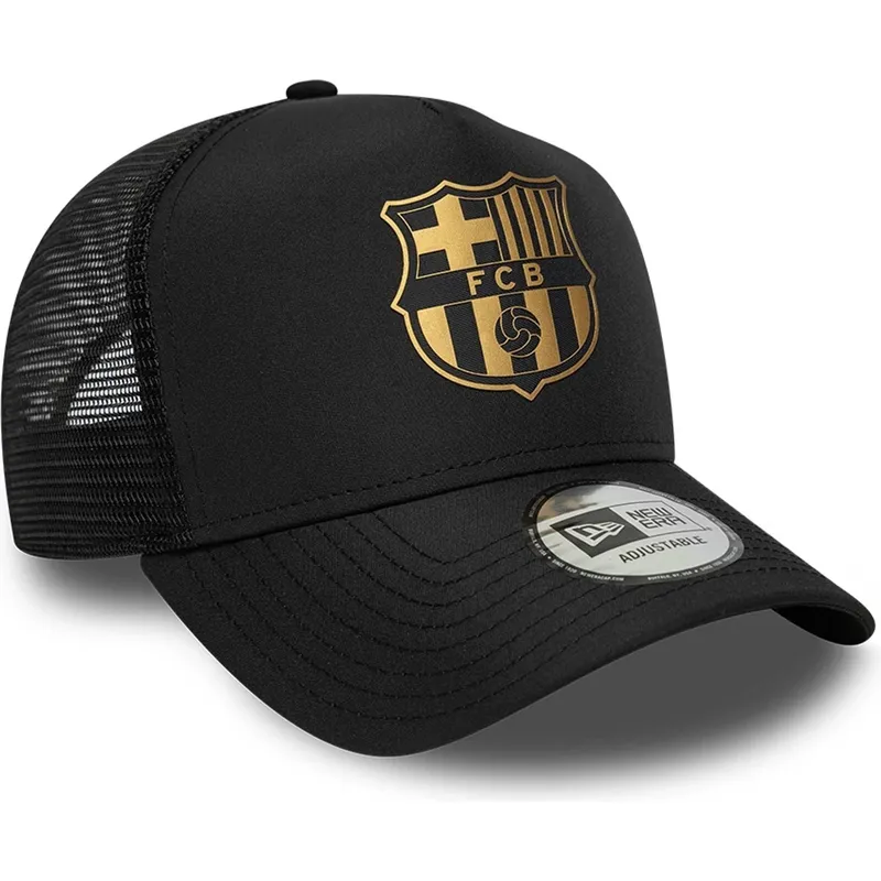 new-era-fc-barcelona-laliga-a-frame-gold-black-trucker-hat