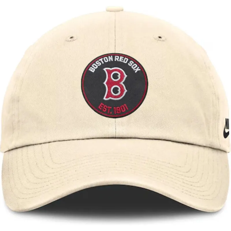cap-zaobljena-beige-adjustable-strap-club-unstructured-organic-cotton-boston-red-sox-mlb-nike