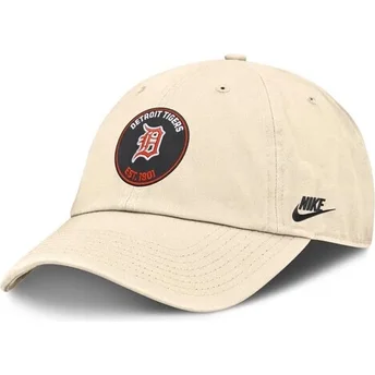 Cap zaobljena beige adjustable strap Club Unstructured Organic Cotton Detroit Tigers MLB Nike