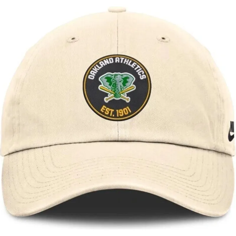 kape-zaobljena-bez-podesiva-traka-club-unstructured-organic-cotton-oakland-athletics-mlb-nike