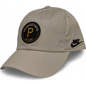 Kape zaobljena bež podesiva traka Club Unstructured Organic Cotton Pittsburgh Pirates MLB Nike
