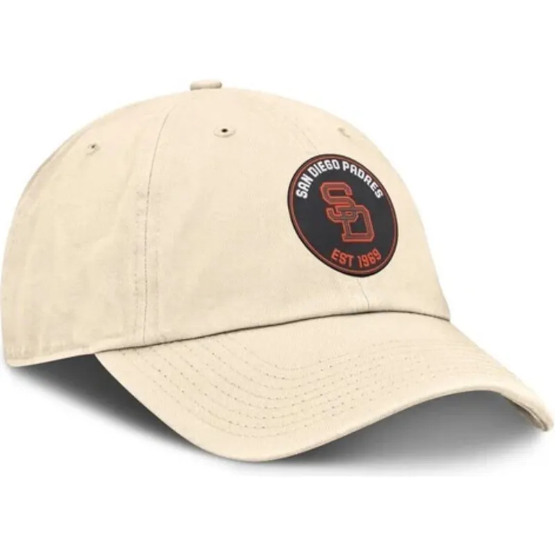 cap-zaobljena-beige-adjustable-strap-club-unstructured-organic-cotton-san-diego-padres-mlb-nike