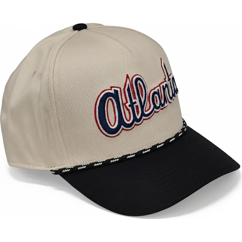 nike-curved-brim-rise-structured-atlanta-braves-mlb-beige-and-black-snapback-cap