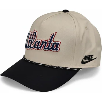 Cap zaobljena beige snapback Rise Structured Atlanta Braves MLB Nike