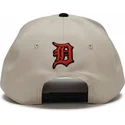 nike-curved-brim-rise-structured-detroit-tigers-mlb-beige-and-black-snapback-cap