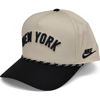 Kapa zaobljena bež snapback Rise Structured New York Yankees MLB Nike