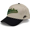 nike-curved-brim-rise-structured-oakland-athletics-mlb-beige-and-black-snapback-cap