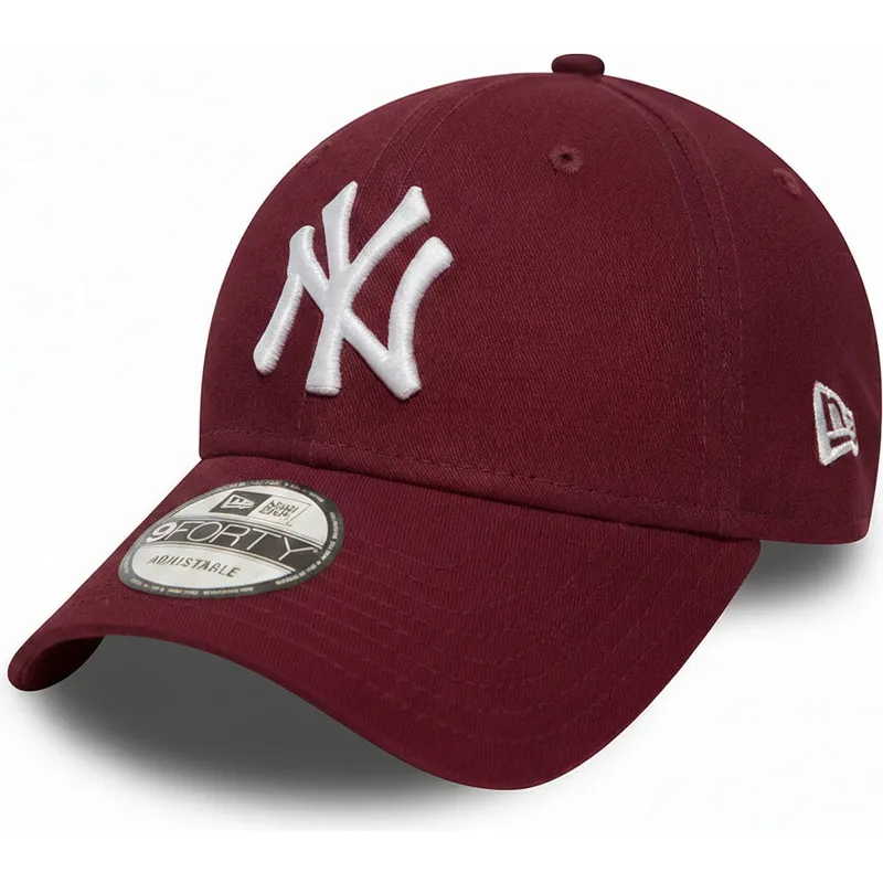 kape-zaobljena-crvena-podesiva-traka-cardenal-9forty-essential-new-york-yankees-mlb-new-era