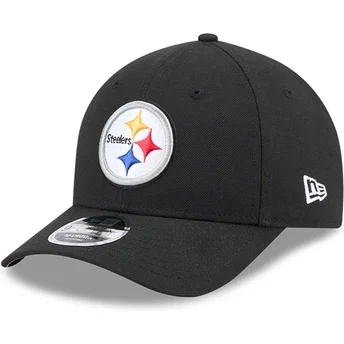 New Era Curved Brim 9FORTY M-Crown Team Pittsburgh Steelers NFL Black Snapback Cap