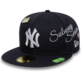 Cap ravna navy blue ajustada 59FIFTY Subway Series New York Yankees MLB New Era