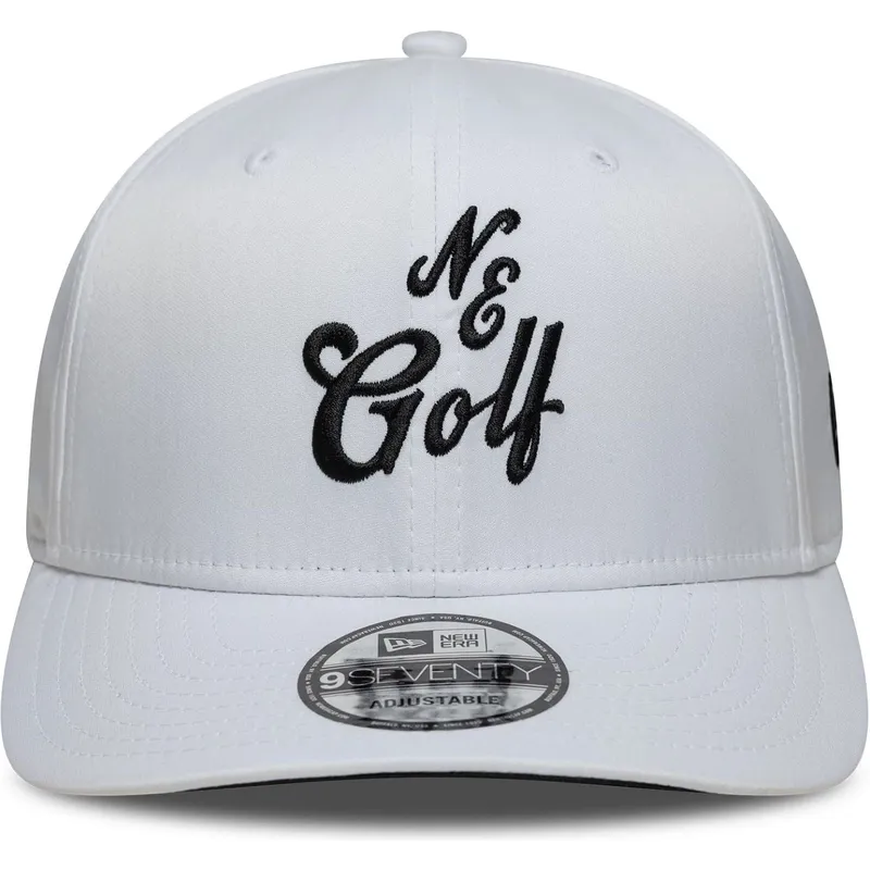 new-era-curved-brim-9seventy-stretch-snap-technical-golf-white-snapback-cap