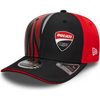 Kapa zaobljena crna snapback 9SEVENTY Stretch Snap Print Ducati Motor MotoGP New Era
