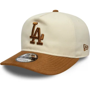 Kapa zaobljena smeđa podesiv 9FIFTY A Frame Suede Visor Los Angeles Dodgers MLB New Era
