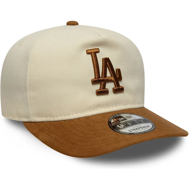 cap-zaobljena-brown-adjustable-strap-9fifty-a-frame-suede-visor-los-angeles-dodgers-mlb-new-era