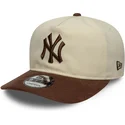 new-era-curved-brim-9fifty-a-frame-suede-visor-new-york-yankees-mlb-beige-and-brown-adjustable-cap
