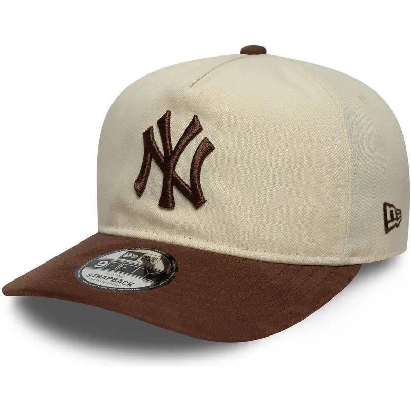 kapa-zaobljena-smeda-podesiv-9fifty-a-frame-suede-visor-new-york-yankees-mlb-new-era