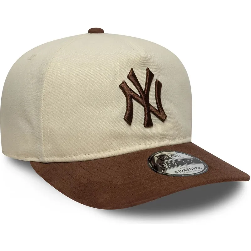 kapa-zaobljena-smeda-podesiv-9fifty-a-frame-suede-visor-new-york-yankees-mlb-new-era