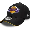 kapa-zaobljena-crna-podesiv-9forty-microfibre-los-angeles-lakers-nba-new-era
