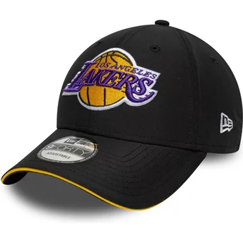 Cap zaobljena black adjustable strap 9FORTY Microfibre Los Angeles Lakers NBA New Era