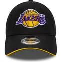 cap-zaobljena-black-adjustable-strap-9forty-microfibre-los-angeles-lakers-nba-new-era