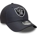 kape-zaobljena-siva-podesiva-traka-9forty-microfibre-las-vegas-raiders-nfl-new-era