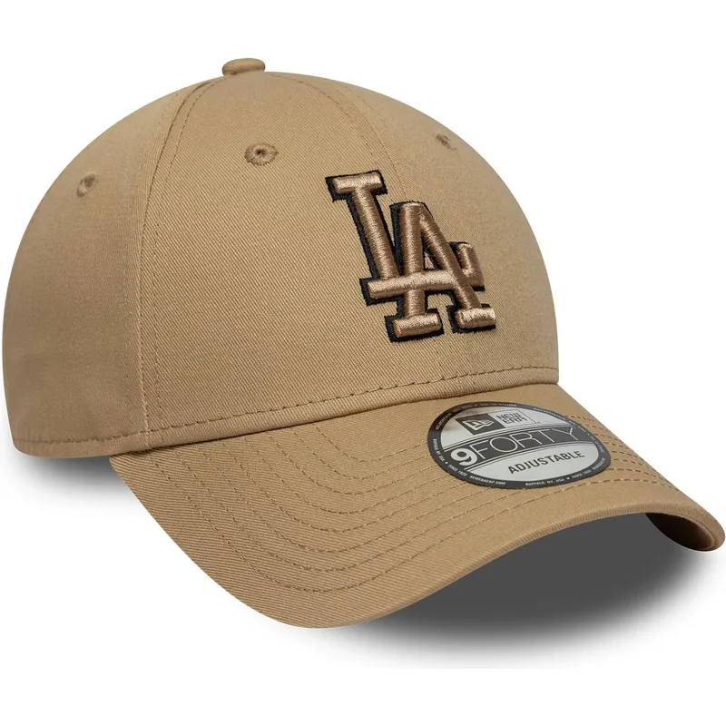 kapa-zaobljena-smeda-podesiv-9forty-outline-los-angeles-dodgers-mlb-new-era