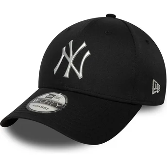 Kapa zaobljena crna snapback 9FORTY Metallic New York Yankees MLB New Era
