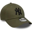 new-era-curved-brim-black-logo-9forty-league-essential-new-york-yankees-mlb-green-adjustable-cap