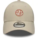new-era-curved-brim-9forty-streetweear-associazione-sportiva-roma-serie-a-beige-adjustable-cap