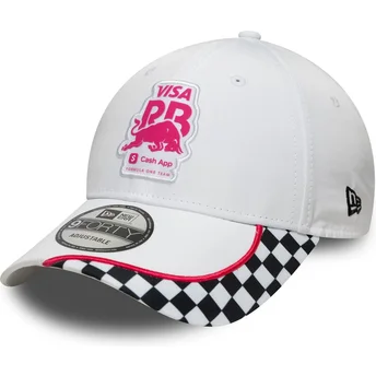 Kapa zaobljena bijela snapback 9FORTY Checkerboard Racing Bulls F1 Team Formula 1 New Era