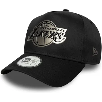 Kape zaobljena crna snapback 9FORTY E Frame Metallic Los Angeles Lakers NBA New Era